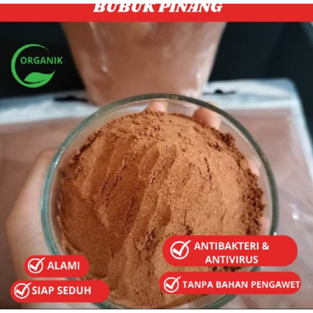 pinang bubuk murni tanpa campuran 250gr/bubuk pinang muda murni organik