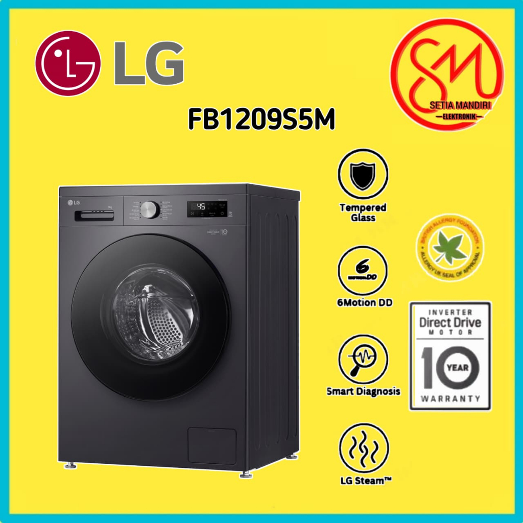 LG FB1209S5M Mesin Cuci Front Loading