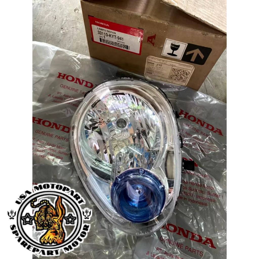33110-KYT-941 Reflektor Lampu Depan Honda Scoopy Karbu Original