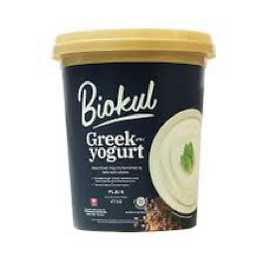 Yogurt Greek Biokul Plain 473gr - Tinggi Protein, Probiotik, Tanpa Gula