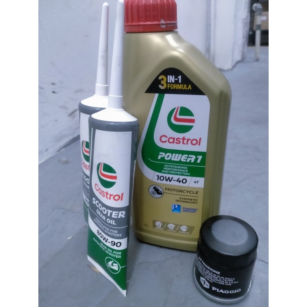 PAKET OLI CASTROL VESPA LX 2V ZIP LIBERTY MEDLEY PIAGGIO