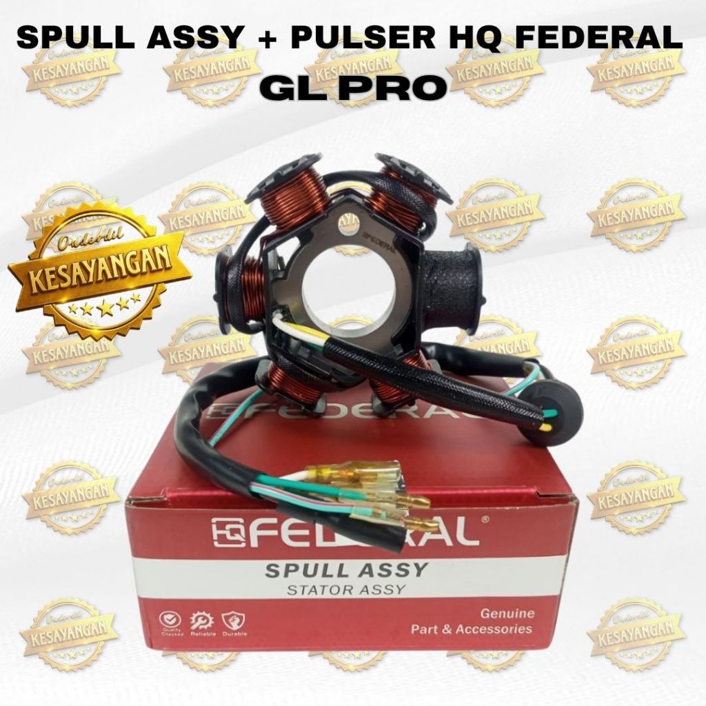HQ FEDERAL SPULL ASSY + PULSER   GL PRO CDI HQ FEDERAL SPUL SPOOL SPOL KOMPLIT  (OK)