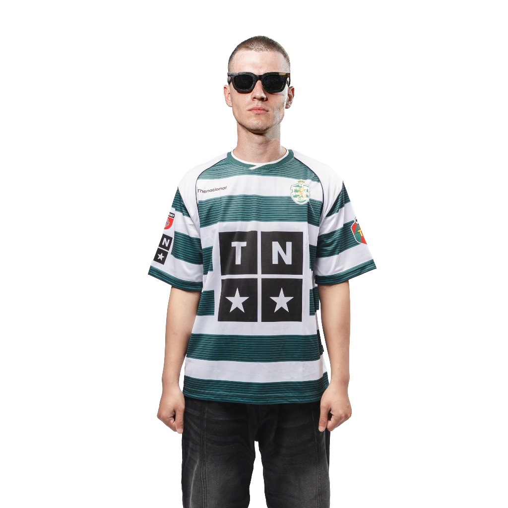 Thenational Jersey Dryfit Green White Sporting - Block Core Jersey