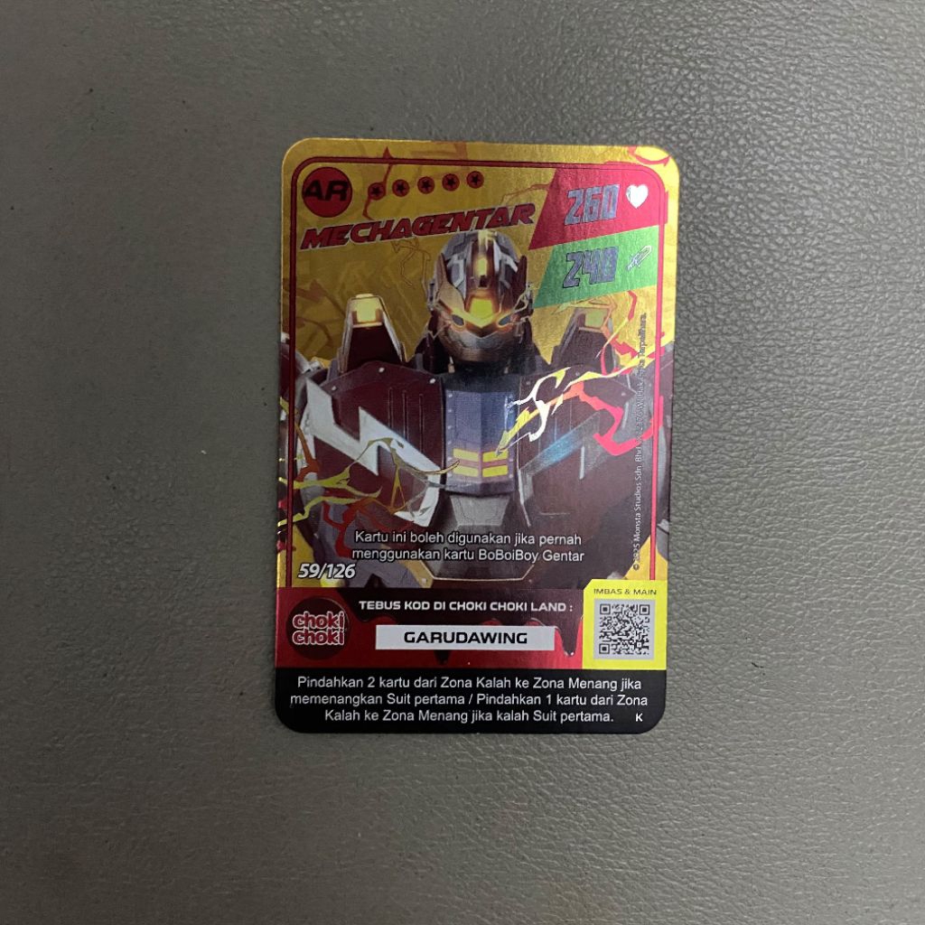 choki choki boboiboy mecha gentar AR
