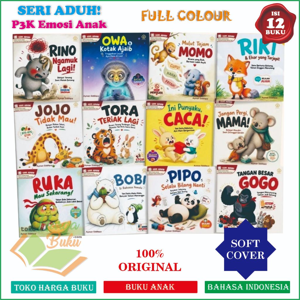 Foto Buku Anak SERI ADUH! FULL COLOR Kisah Cerita Sehari-Hari ORIGINAL Pendidikan Parenting P3K Emosi Wonderly - AQWAM