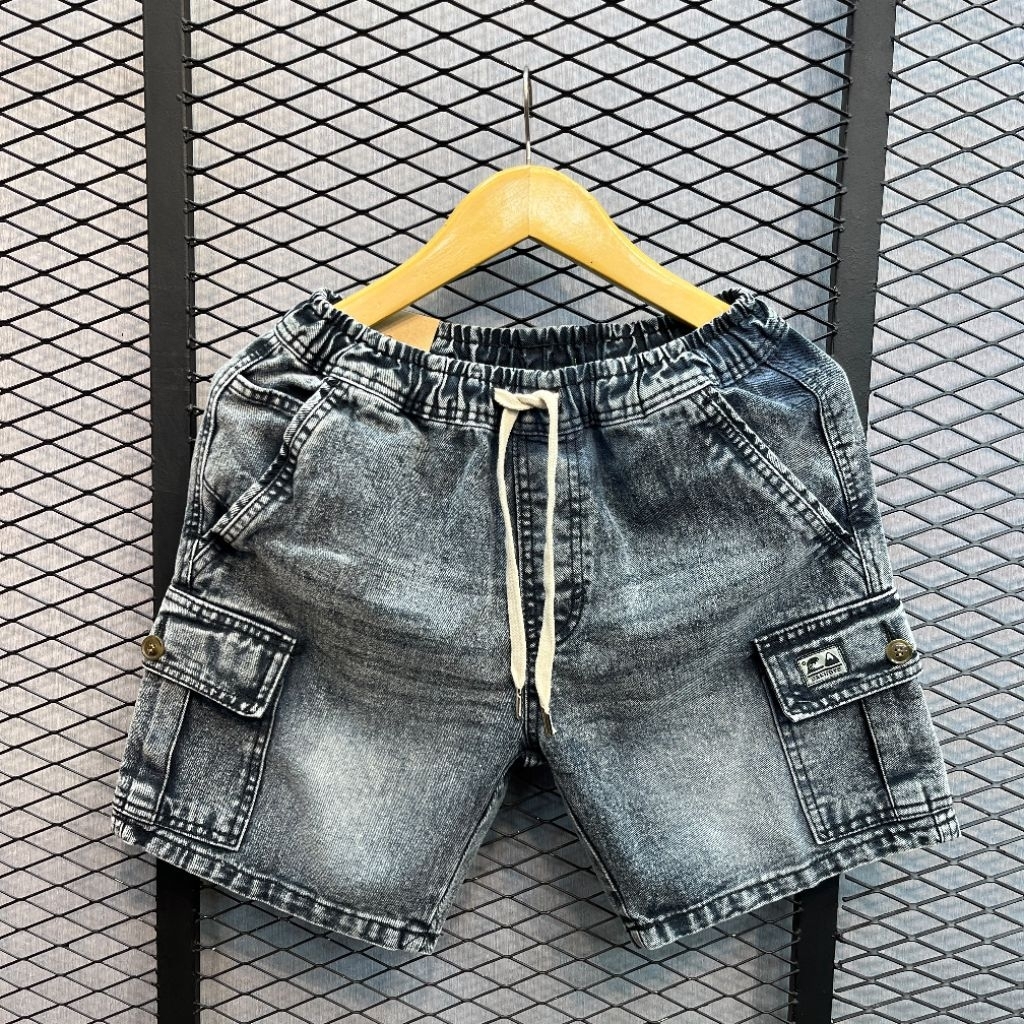 Celana Cargo Denim Pendek Pria Dewasa