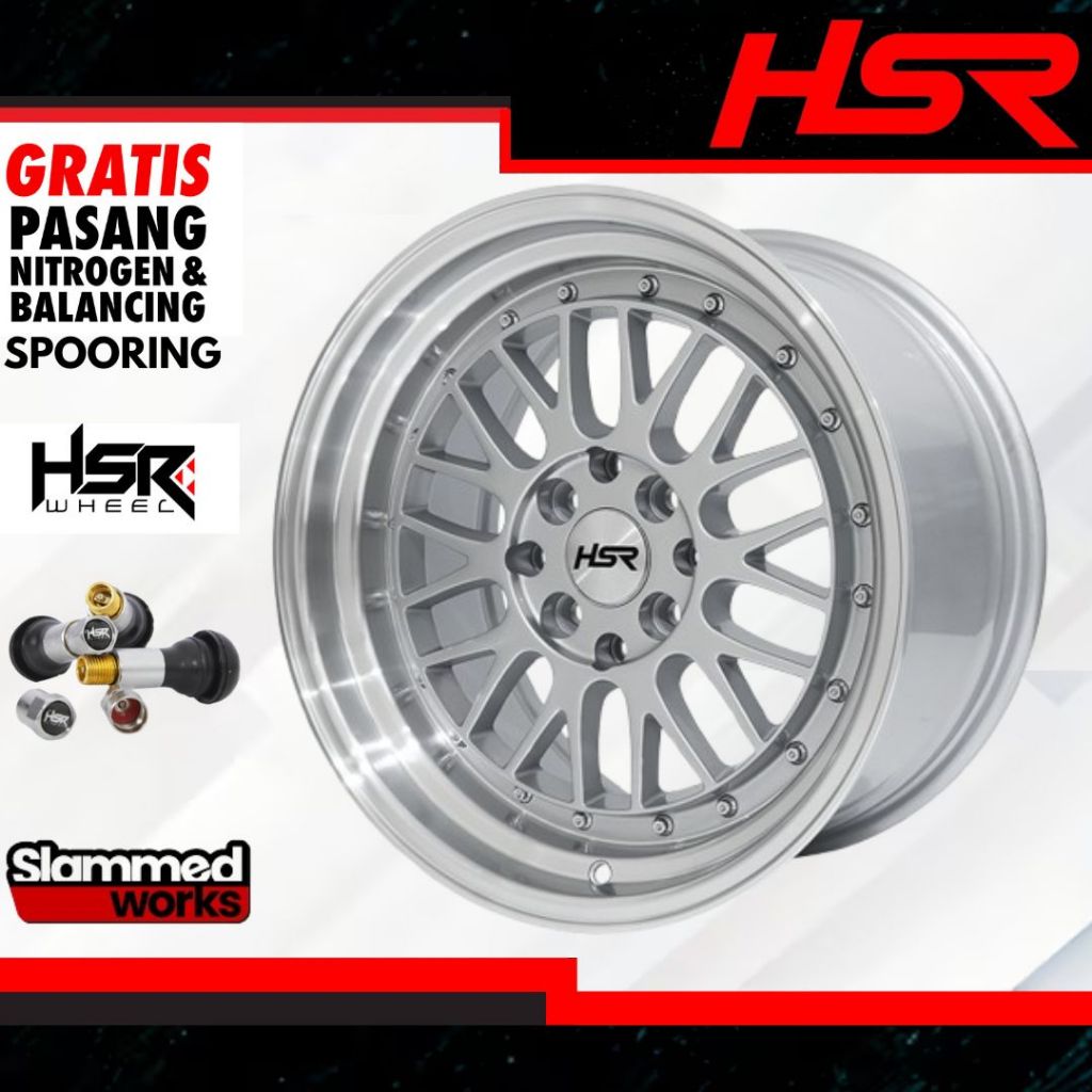 VELG BBS LM RING 16 LEBAR 7.5 / 85 PCD 4X100/114.3 SILVER POLSIH