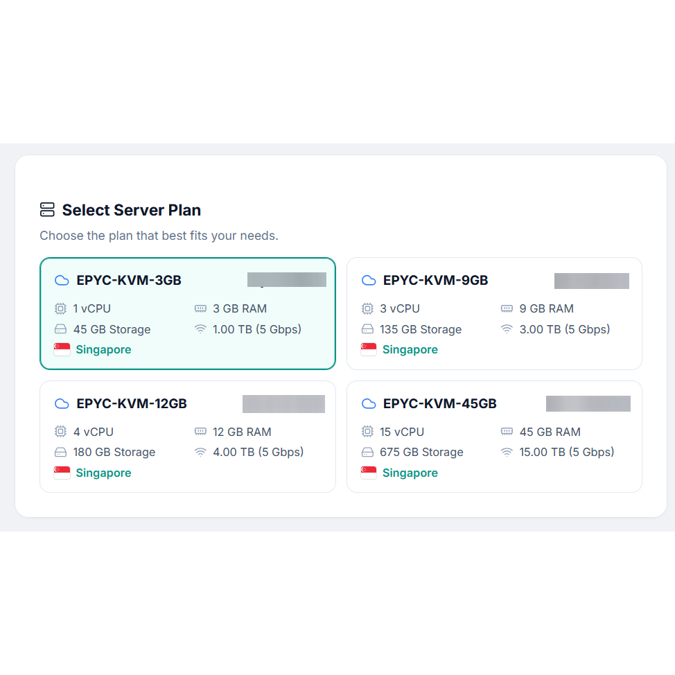 VPS/RDP SERVER SINGAPORE (SG) 5Gbps