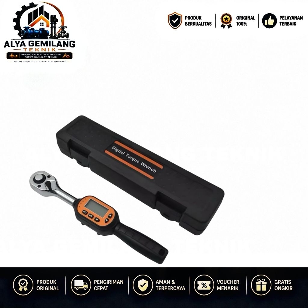 Kunci Torsi Momen Digital Aliyiqi AWM-100 Kunci Torsi Digital 1/2 Inch 100Nm Motor & Mobil | Torque 