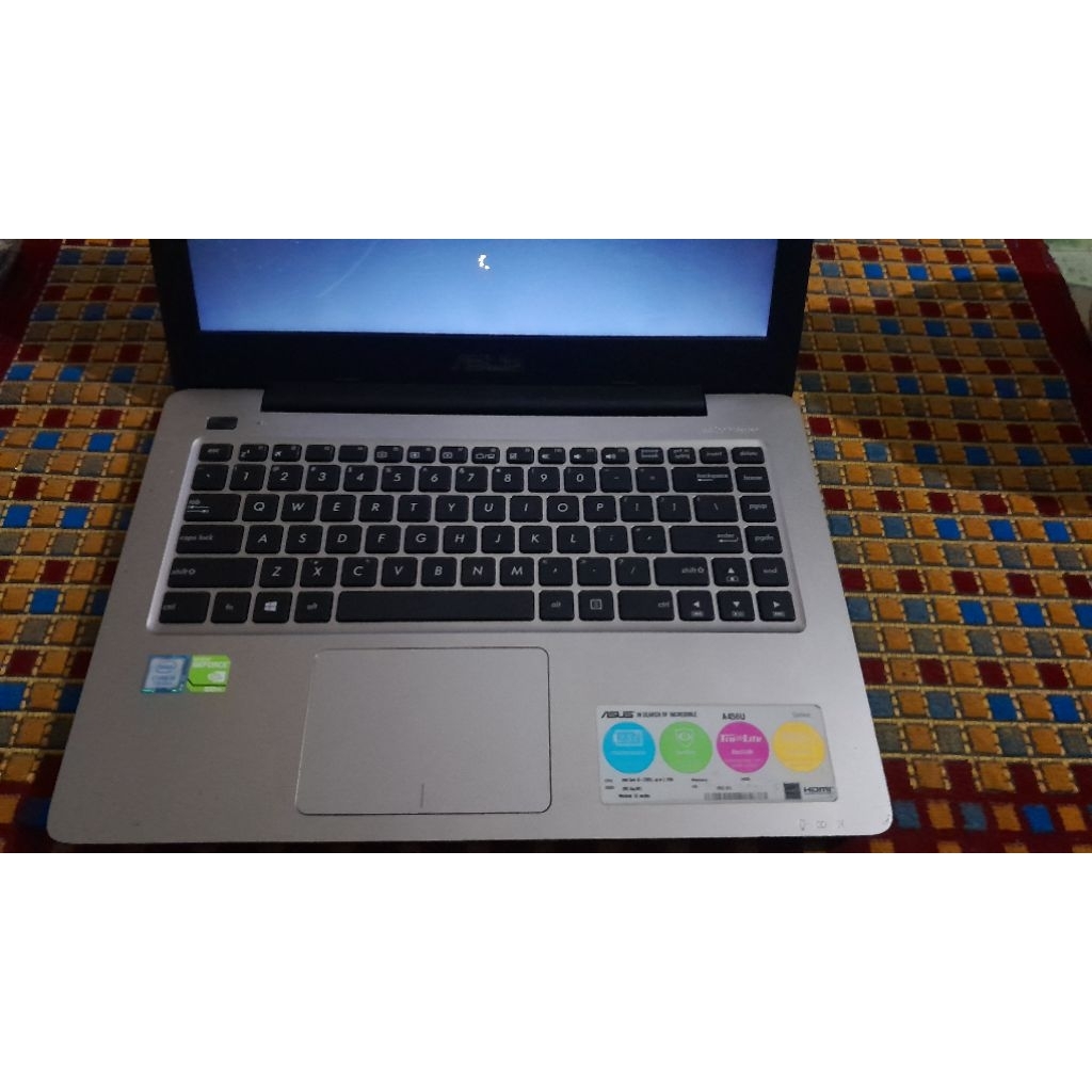 ASUS A456U Core i5-7200U Gen 7 RAM 12GB VGA NVIDIA Laptop Bekas Original