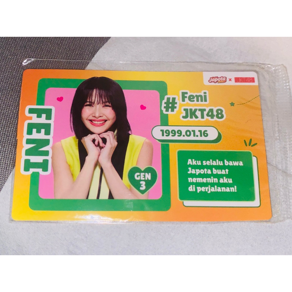 PHOTOCARD JAPOTA X JKT48 SERI TERBARU 2026, Feni jkt48 gen3