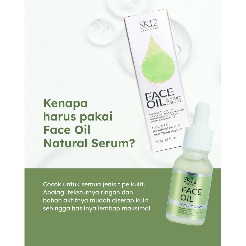 Face Serum Oil | Essential Oil Wajah | Face Oil SR12 | ALAMI, MELEMBABKAN WAJAH, MENGHAMBAT PENUAAN 