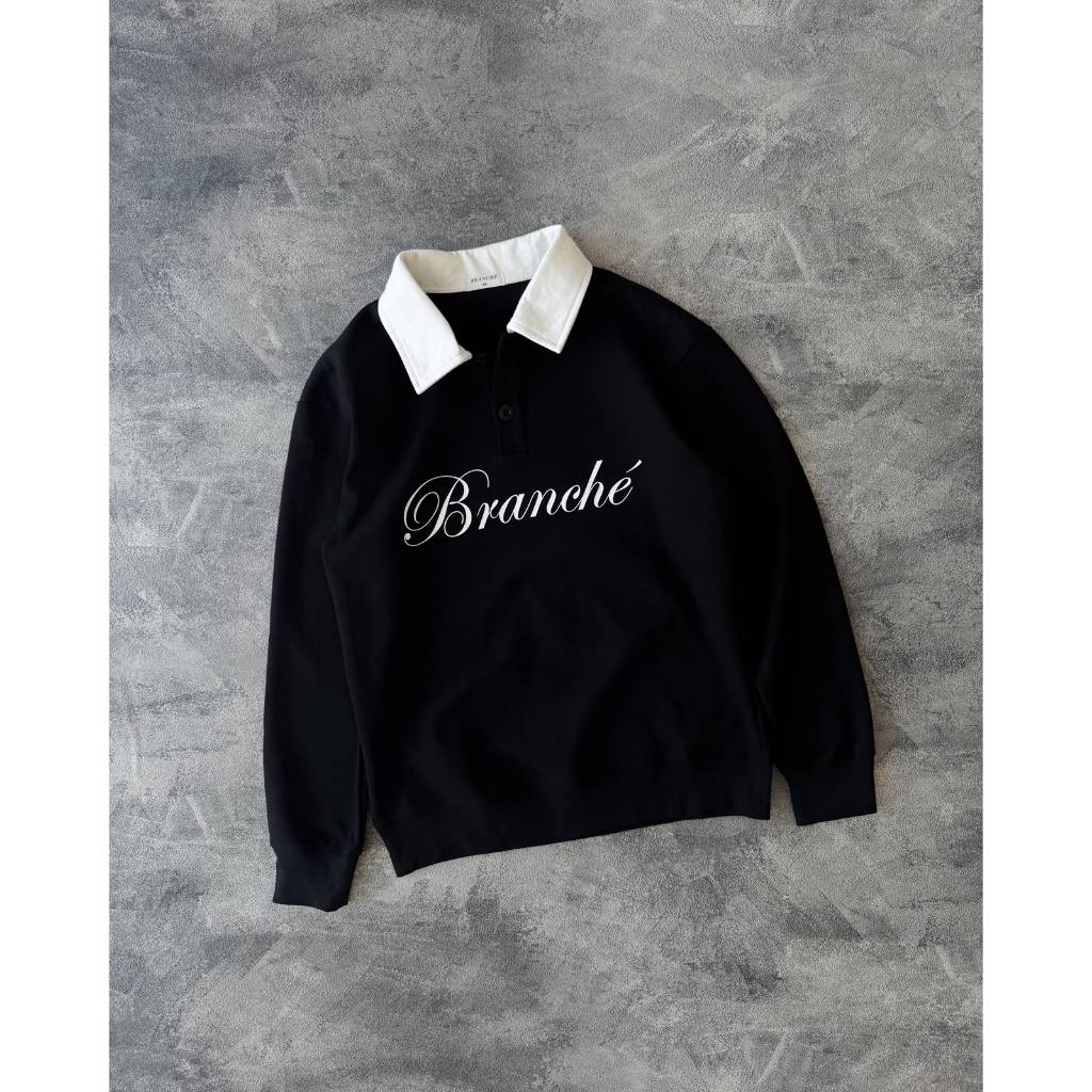 Branche Oversize Crewneck Rugby Heavyweight Black