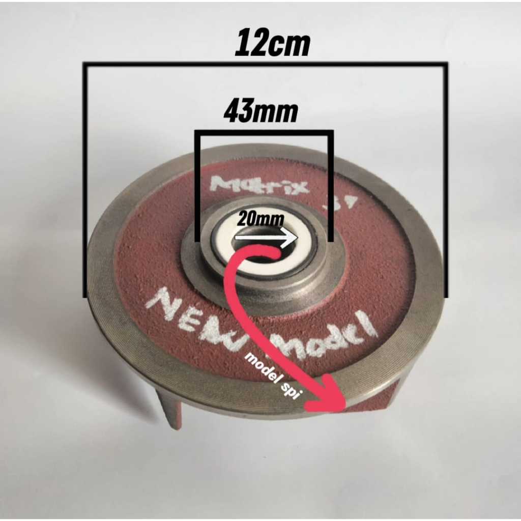 Kipas/Impeller Mesin Pompa Alkon 3Inch New Matrix Model Spi 20mm