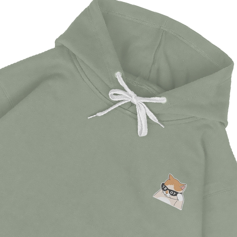 Troy Company Hoodie Sage Green Cat Eye - Hoodie Hijau Sage KHD 2817