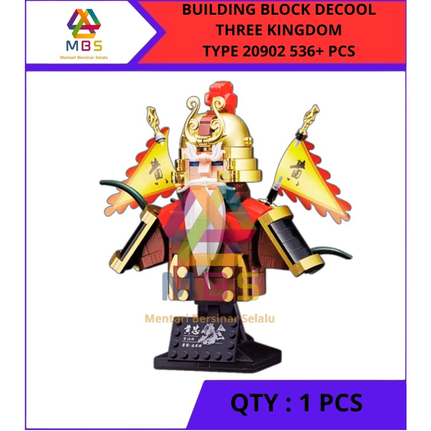MAINAN SUSUN BALOK DECOOL THREE KINGDOM TYPE 20902 ISI 536+ PCS