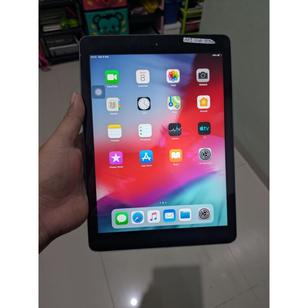 iPad air 1,32gb,16gb,32gb wifi only, bypass wifi, iCloud kosong second normal