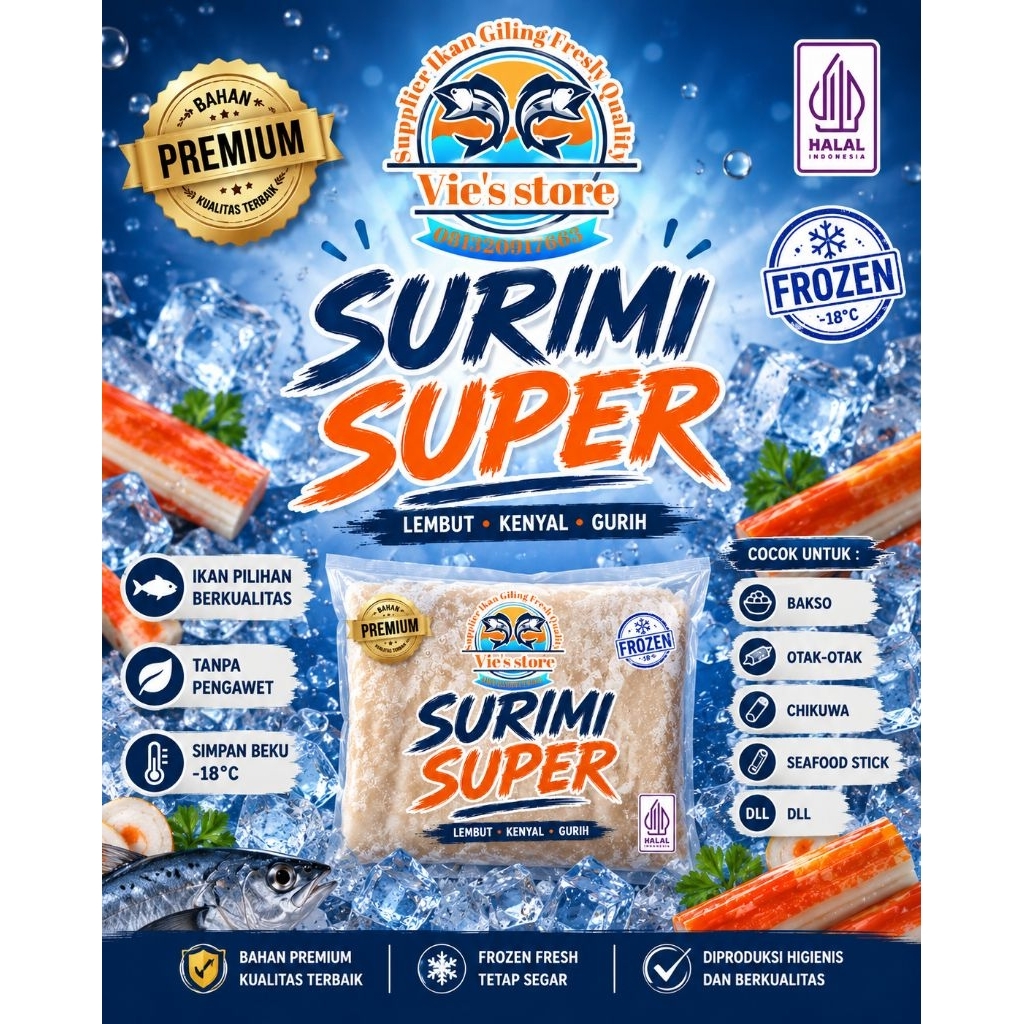 IKAN SURIMI GILING SUPER. Kemasan 1 kg