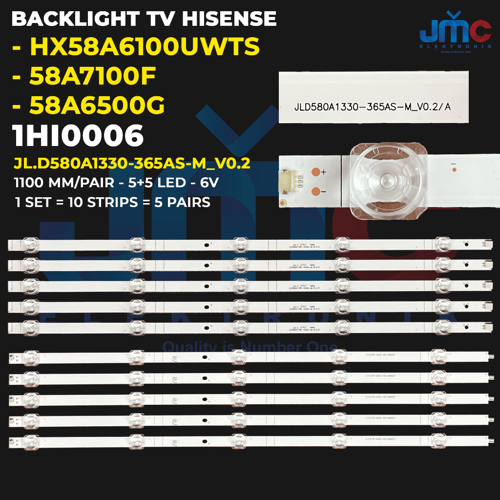 Backlight TV Hisense 58 Inch HX58A6100UWTS HX58A6100 58A7100F 58A6500G JL.D580A1330-365AS-M_V0.2