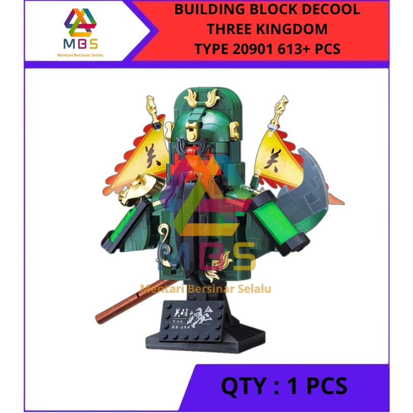 MAINAN SUSUN BALOK DECOOL THREE KINGDOM TYPE 20901 ISI 613+ PCS