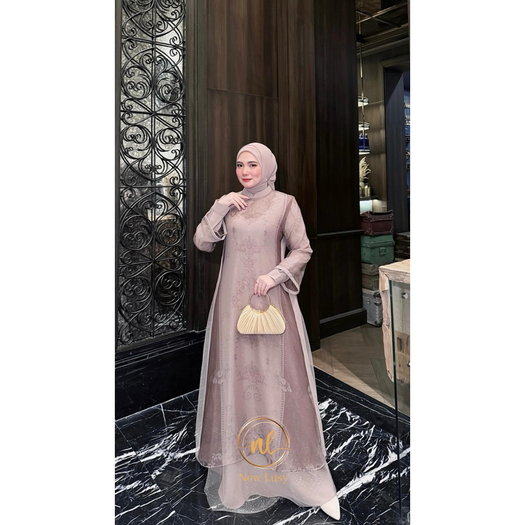 Liona dress set outer new lusy new Lusy gamis arunika dress  gamis new Lusy / Newlusy gamis arunika 
