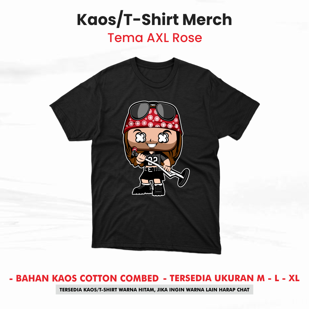 Kaos/T-shirt Merch - Tema AXL Rose
