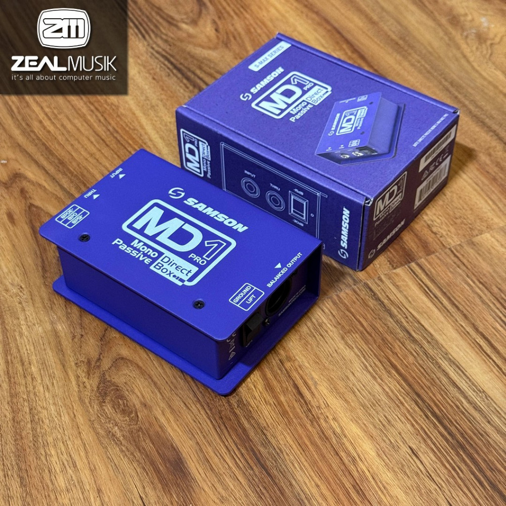Samson MD1 PRO DI BOX - Mono Passive Direct Box DIBOX Pasif - Zeal Musik Jogja