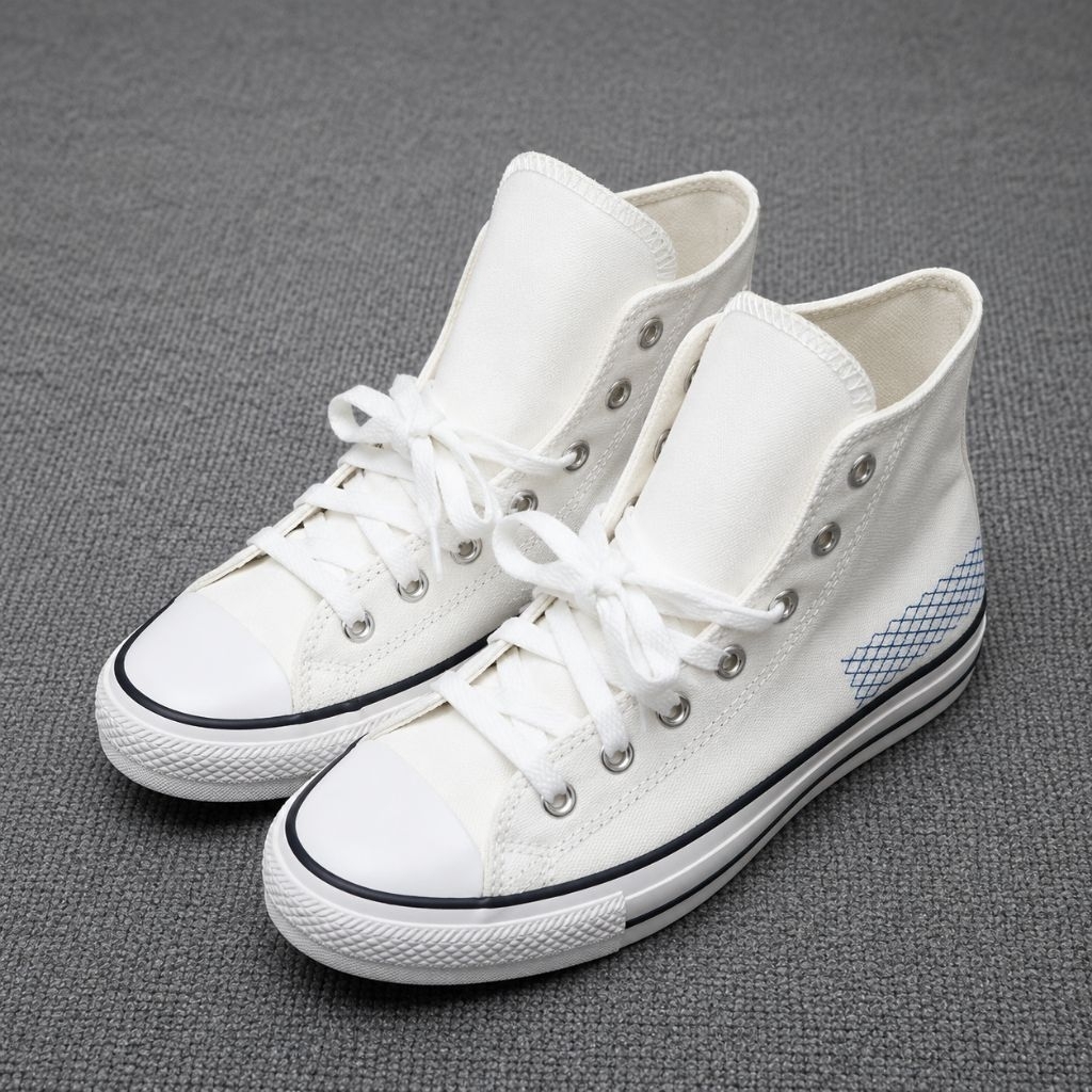 sepatu Converse unisex white blue Nos a00779c