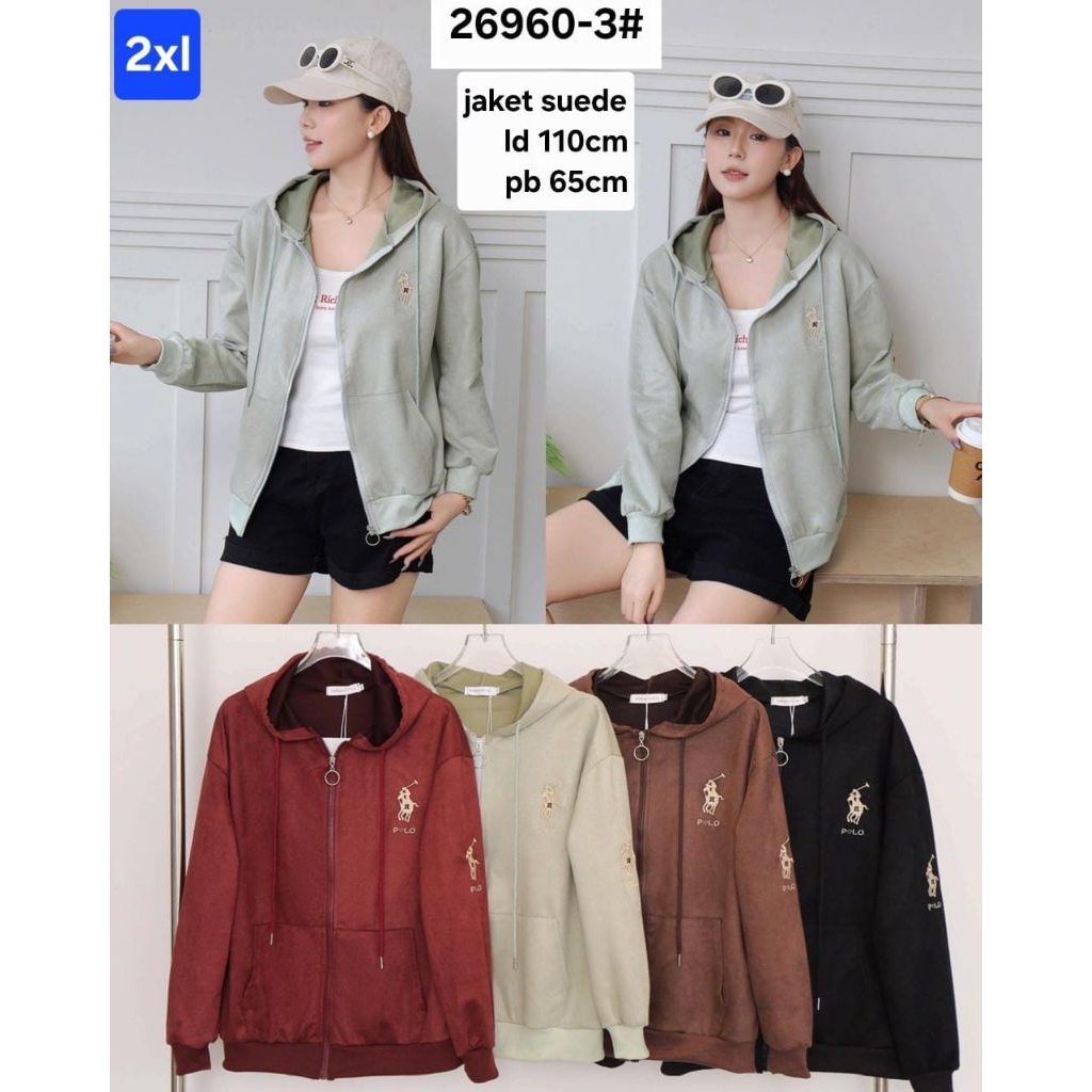 jacket suede TOM TOM LD 110 bahan suede premium