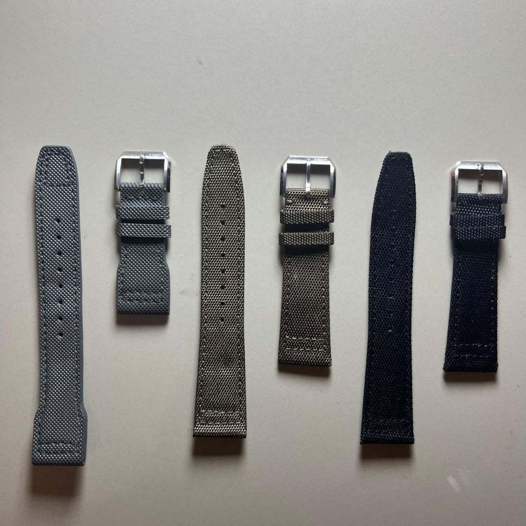 strap/tali jam tangan iwc kanvas kulit premium 22mm