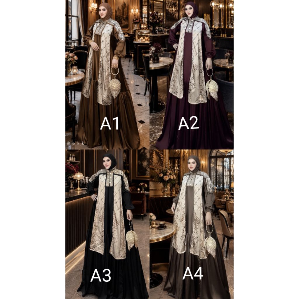 gamis ucel syari alqiblat azizil rafanda dwina syari