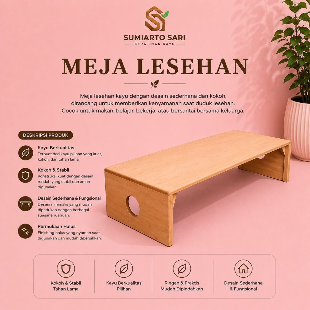 MEJA LESEHAN ALA RUMAH MAKAN JEPANG