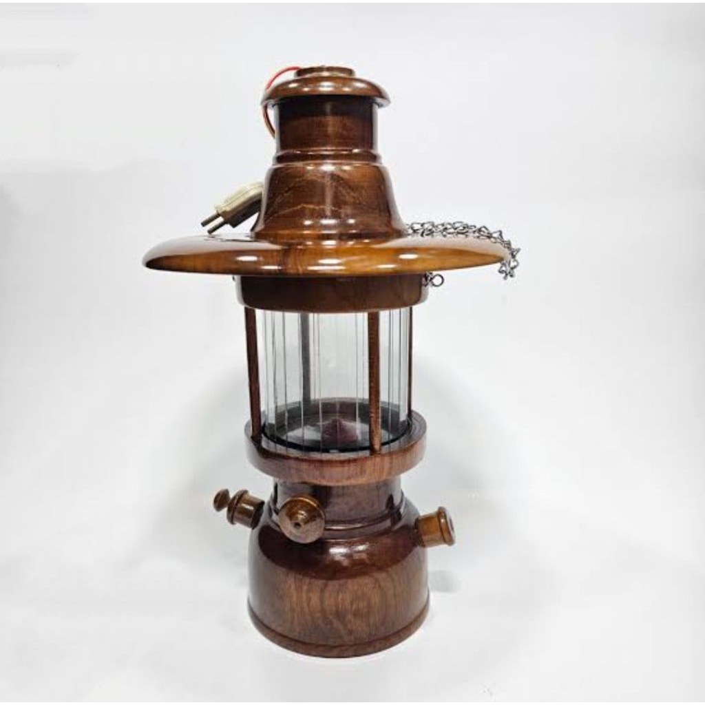 Jati lampu petromak kayu jati