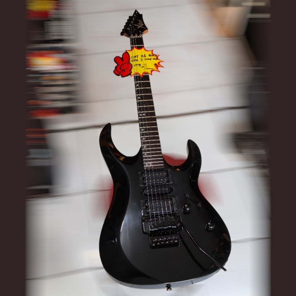 GITAR ELEKTRIK CORT X6 - BLACK GLOSSY