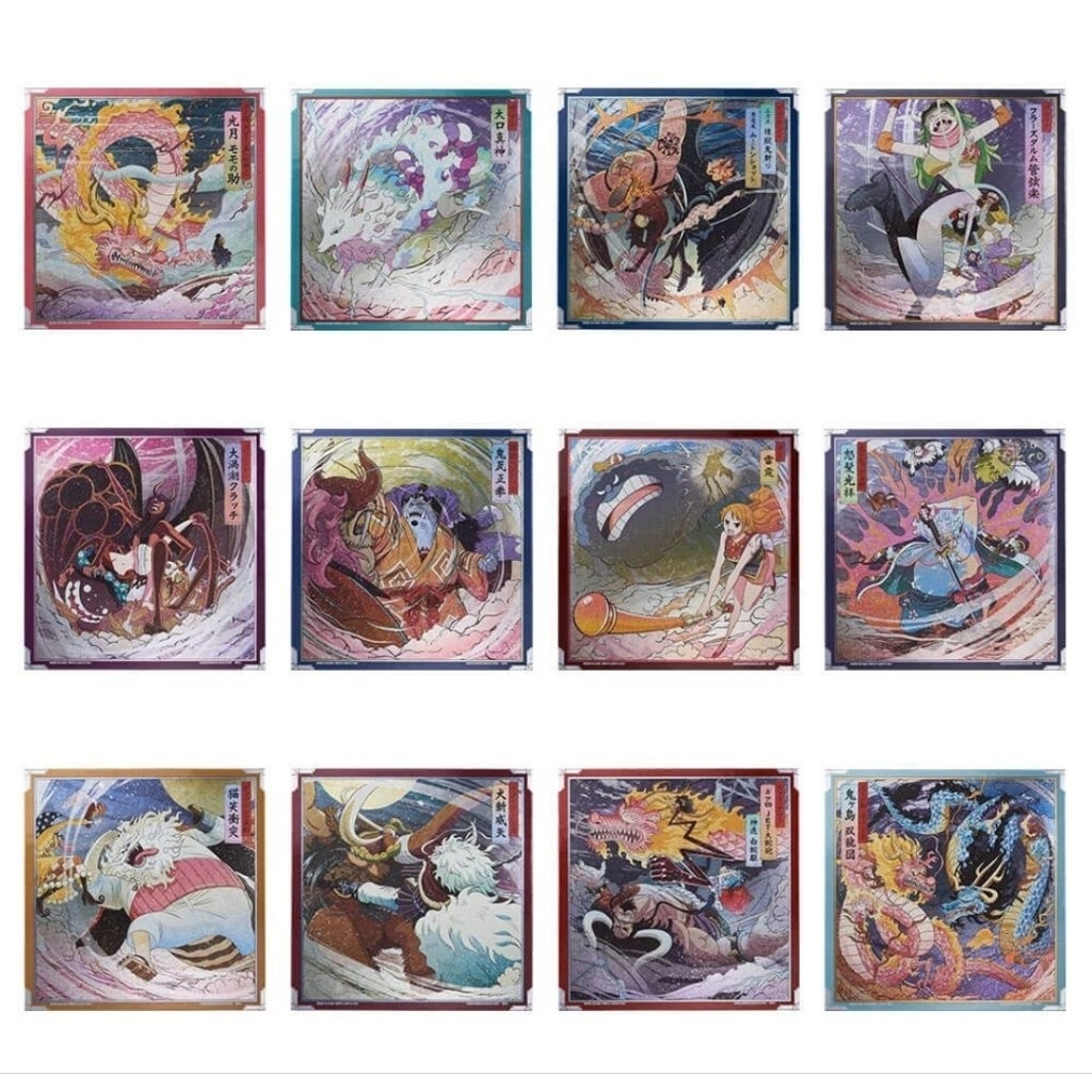one piece ichiban kuji metallic shikishi art official one piece art board pqjangan dinding one piece