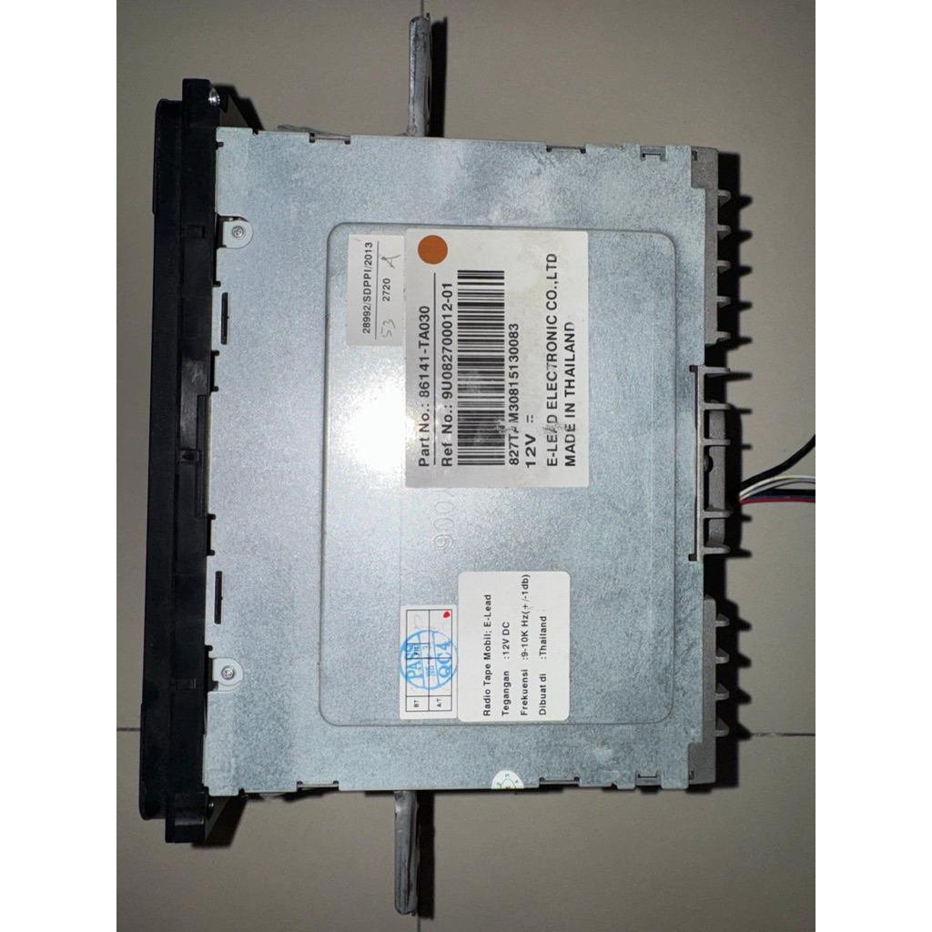 head unit + head unit copotan yaris 2015 tipe g (original)