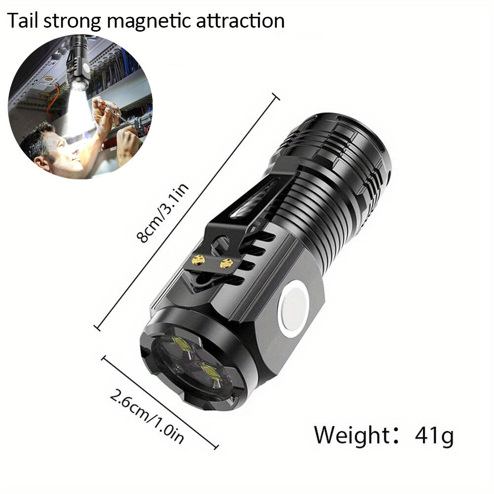 Senter Mini LED 3 Mata Senter Mini Anti Air Super Terang