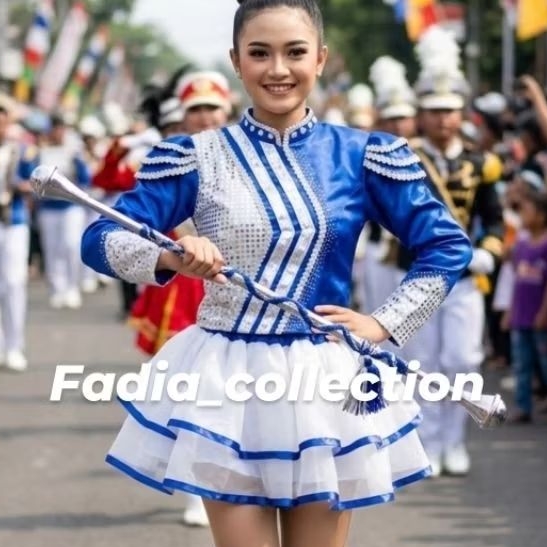 Baju Mayoret Biru Putih/Baju Mayoret Anak TK/Baju Mayoret Simpel