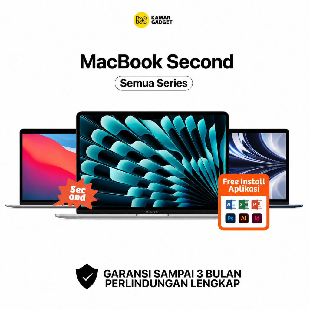 MacBook Second Air Chipset M1 M2 M3 Bergaransi Second Resmi - Inter