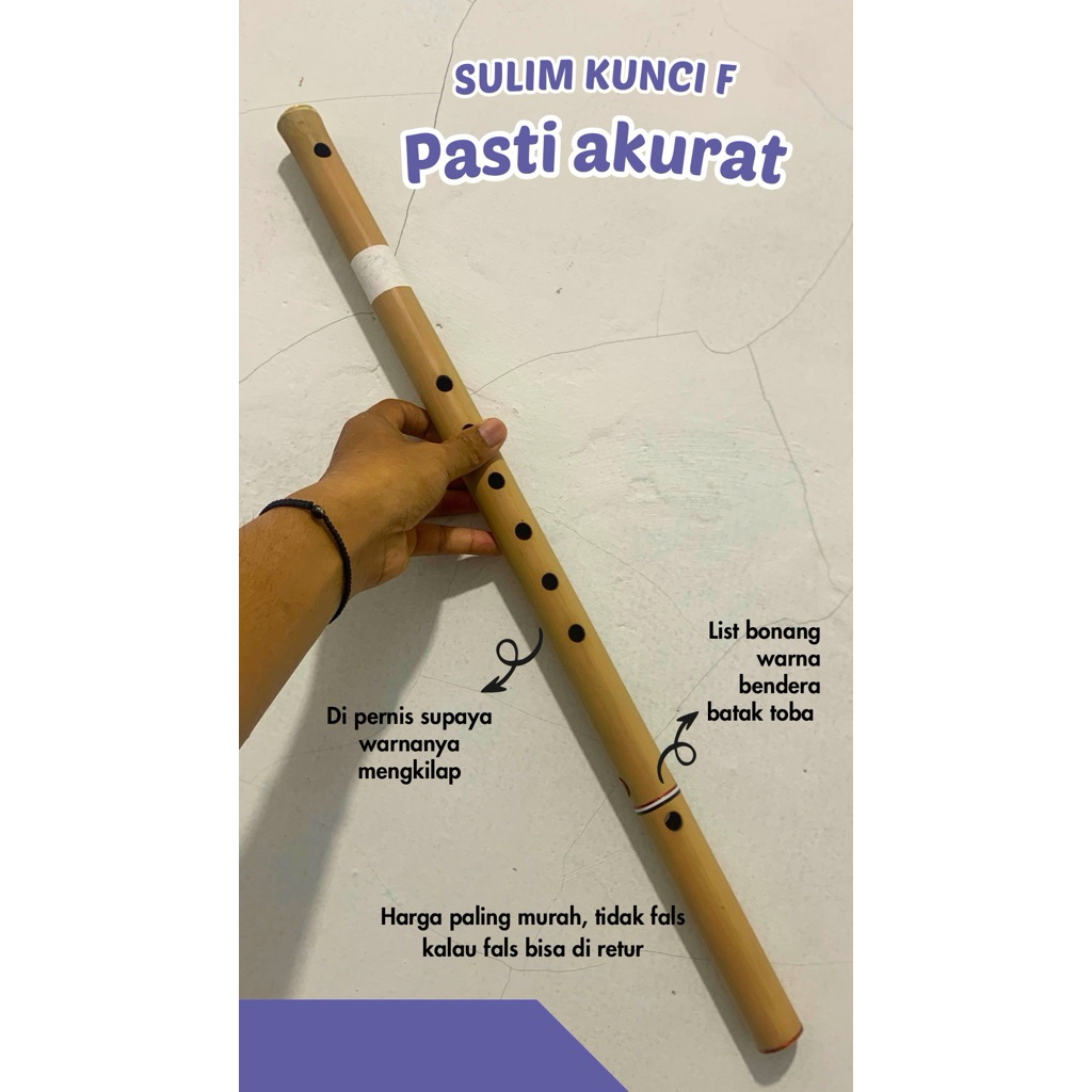 SERULING BATAK KUNCI F POLOS