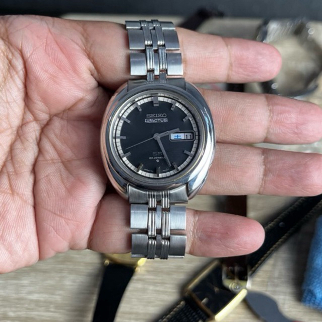 Seiko 5 Actus SS Pilar Index Jet Black 1970  JDM (Extremely Rare)