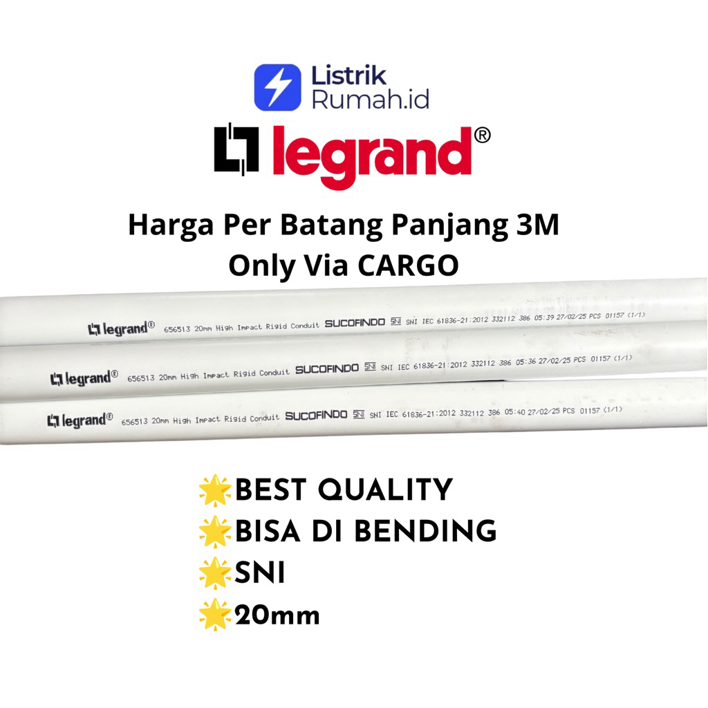 PIPA CONDUIT LEGRAND 20MM 3M