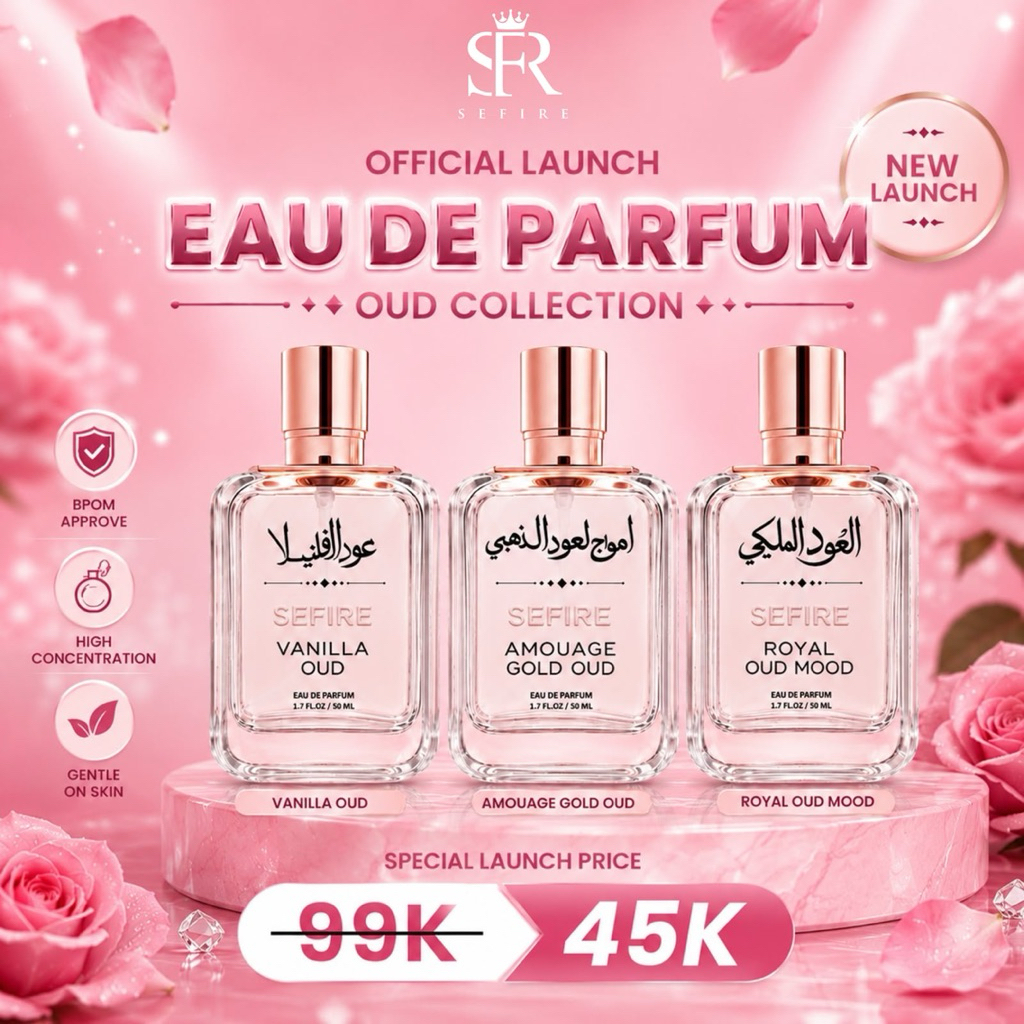 Sefire Parfum Oud Unisex Sefire 50ml – Royal Oud Mood | Amouage Gold Oud | Vanilla Oud Tahan Lama BP