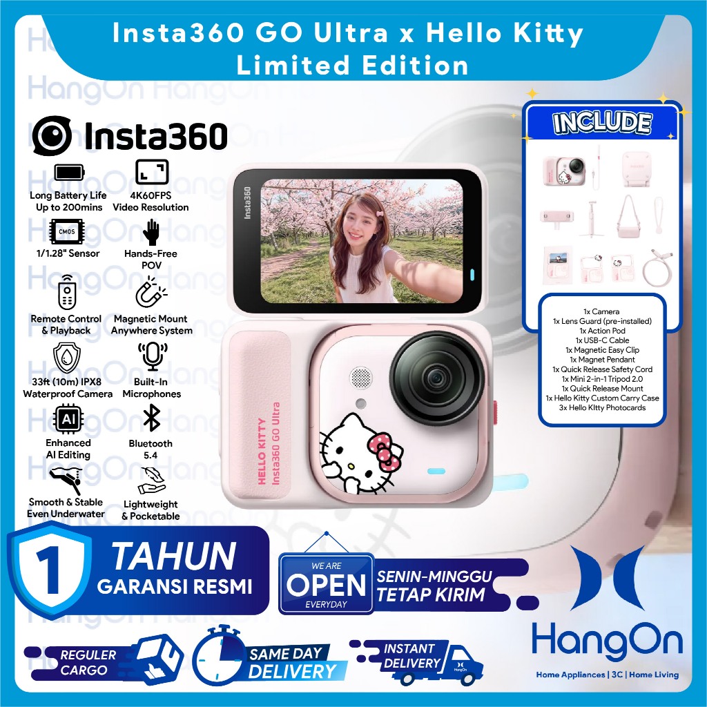 Insta360 GO Ultra x Hello Kitty Limited Edition 4K UHD Tiny Action Camera Insta 360 GOUltra 4K60FPS 