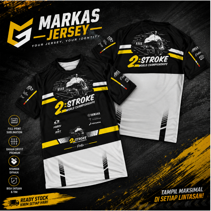 MARKAS JERSEY  Jersey Racing 2Stroke Premium Quality Racing 2Tak/Baju Jersey Racing 2Stroke BAJU OLA