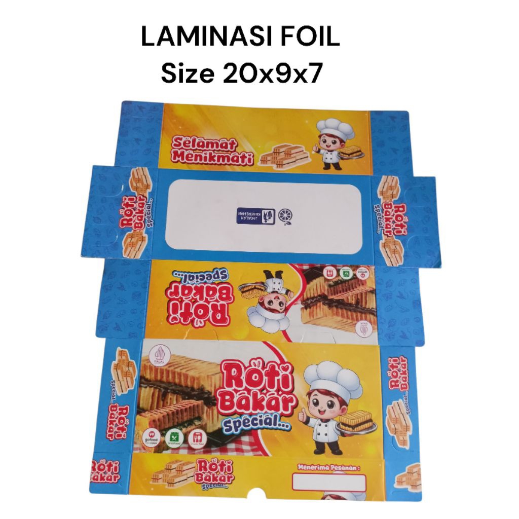 Box Roti Bakar / kotak roti bakar / dus Roti Bakar / kemasan roti bakar