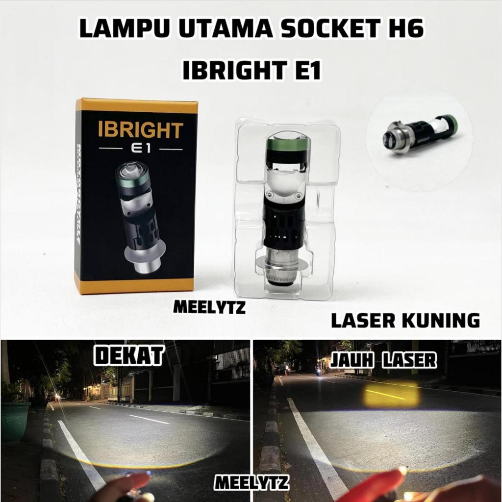 IBRIGHT E1 - Lampu utama Socket H6