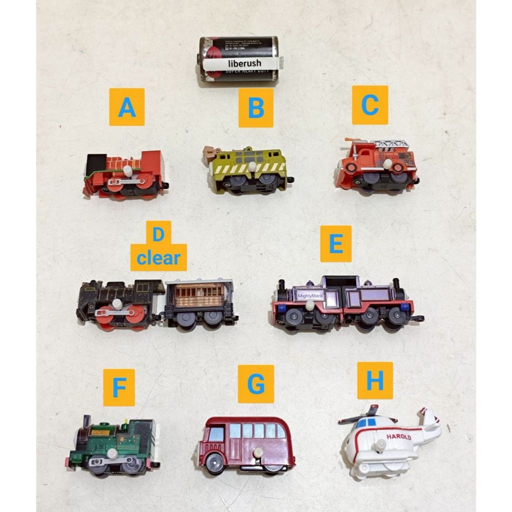 [/Pcs] Tomy capsule gashapon wind up thomas harold bertie peter sam , mighty mack , hiro locomotive 
