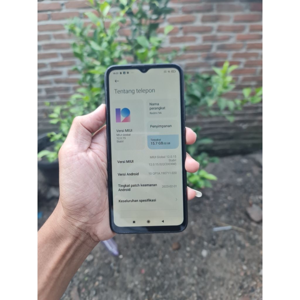 hp second. redmi 9a. 3/32. batangan