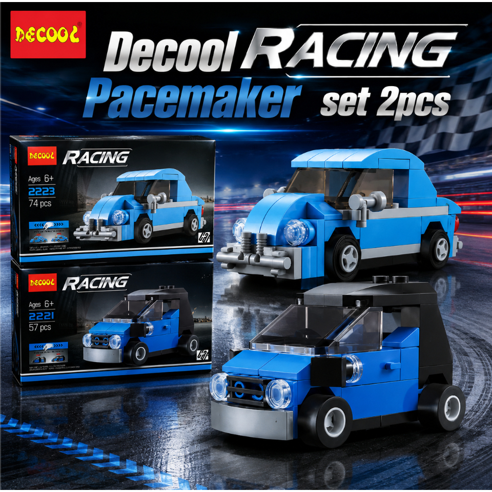 Decool Racing Pacemaker set 2pcs  Small Block Bricks
